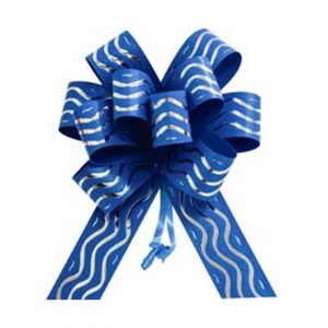Laço para presente Flor Grande Pct com 10 Onda - Azul Royal SON-01