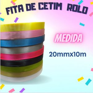 Fita  De Cetim Colorida 20x10mm 1 unidade